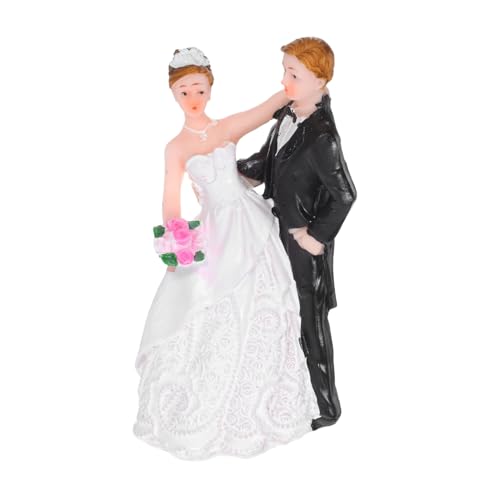 LIFKOME Hochwertige Resin Hochzeitsfigur Braut und Bräutigam Kuchen Dekoration Vielseitige Hochzeitstortenaufsatz für Brautparty Jubiläum und Romantische Feier Langlebig und Einfach zu von LIFKOME