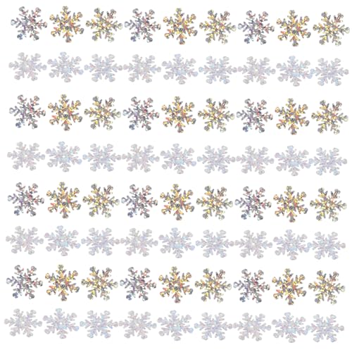 LIFKOME Holographische Schneeflocken Pailletten für DIY Basteln Flache Glitzernde Sequins für Weihnachtsdeko Funkelnde Winterkonfetti für Ohrringherstellung und Festliche Dekoration von LIFKOME