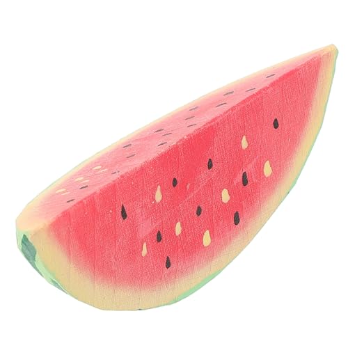 LIFKOME Holz Wassermelonenscheibe Dekoration Künstliche Fruchtscheibe Für Fotorequisiten Realistisches Wassermelonenmodell Für Langlebige Innendekoration Maler von LIFKOME