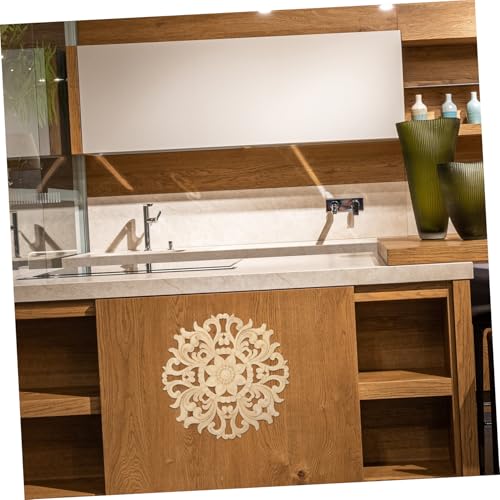 LIFKOME Holzornament Rund Handgeschnitzt Holzapplikation Möbeldekor Robust Leicht Tragbar Originelles Design für Individuelle Möbelverzierung LIFKOME Holzornament Rund Handgeschnitzt Holzapplikation Möbeldekor Robust Leicht Tragbar Originelles Design für Individuelle Möbelverzierung von LIFKOME