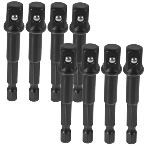 LIFKOME Impact Drill Adapter Stecknuss Adapter mit Federkugel Quadratisch Anschluss für Akkuschrauber und Schlagschrauber Verschleißfest und Leicht Kompatibel mit Bohrmaschinen von LIFKOME
