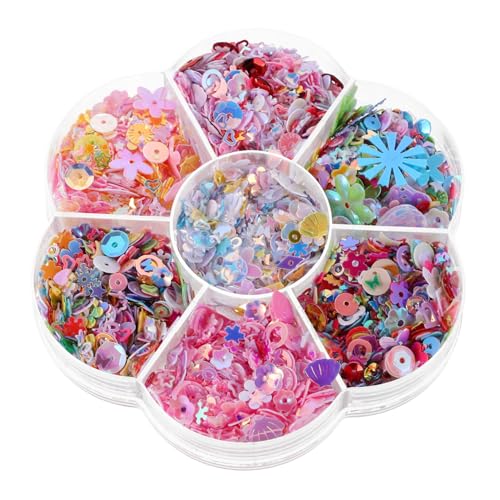 LIFKOME Irideszierende Lose Pailletten für Basteln und Nähen Bunte Flache Glitzerperlen Vielseitig für DIY Kleidung Haar und Nagelkunst Kreative Dekorationen Box LIFKOME Irideszierende Lose Pailletten für Basteln und Nähen Bunte Flache Glitzerperlen Vielseitig für DIY Kleidung Haar und Nagelkunst Kreative Dekorationen Box von LIFKOME