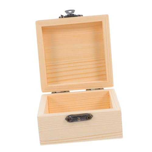 LIFKOME Kleine Hölzerne Schmuckschatulle Für DIY Malerei Square Bastel Box Mit Deckel Dekorative Lagerung Holzkiste Für Schmuck Kensionen LIFKOME Kleine Hölzerne Schmuckschatulle Für DIY Malerei Square Bastel Box Mit Deckel Dekorative Lagerung Holzkiste Für Schmuck Kensionen von LIFKOME