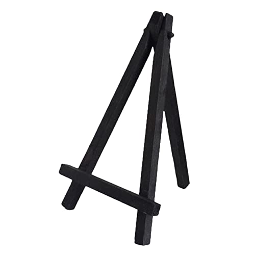 LIFKOME Kleiner Holzstaffelei für Faltbare Tischstaffelei mit Verstellbarem Neigungswinkel für Kunstprojekte Handyhalter und Sammlerstücke Schwarz von LIFKOME