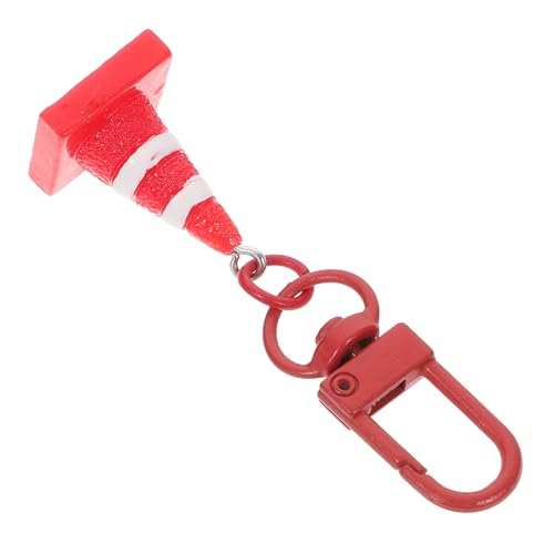 LIFKOME Kleiner Roter Resin verkehrshütchen Schlüsselanhänger Lustiger Party schlüsselring Leichtes Mini verkehrshütchen als Originelles für Baustellen Verkehrsthemen von LIFKOME