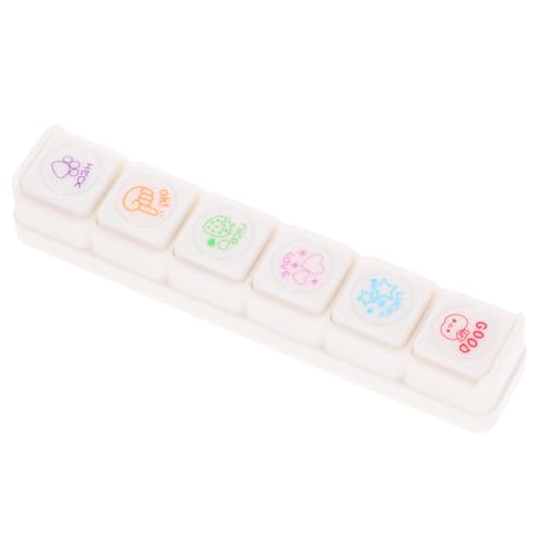 LIFKOME Kreative Cartoon Plastikstempel Selbstfärbende Kleine Stempel für DIY Scrapbooking Tagebuch Grußkarten Langlebige Muster mit Feiner Detailverarbeitung für Bastelprojekte von LIFKOME