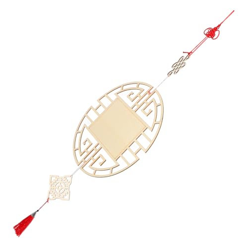 LIFKOME Kreativer Chinesischer Holzanhänger für DIY Bastelset Antikes Wanddekor mit Traditionellem Knoten und Quaste Vielseitig für Kindergarten Klassenzimmer Leichte Montage Dekoratives LIFKOME Kreativer Chinesischer Holzanhänger für DIY Bastelset Antikes Wanddekor mit Traditionellem Knoten und Quaste Vielseitig für Kindergarten Klassenzimmer Leichte Montage Dekoratives von LIFKOME