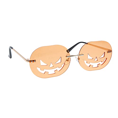 LIFKOME Kürbis Sonnenbrille Halloween Sonnenbrille für Damen Herren Kürbisbrille für Kostümparty, Abschlussball, Cosplay von LIFKOME