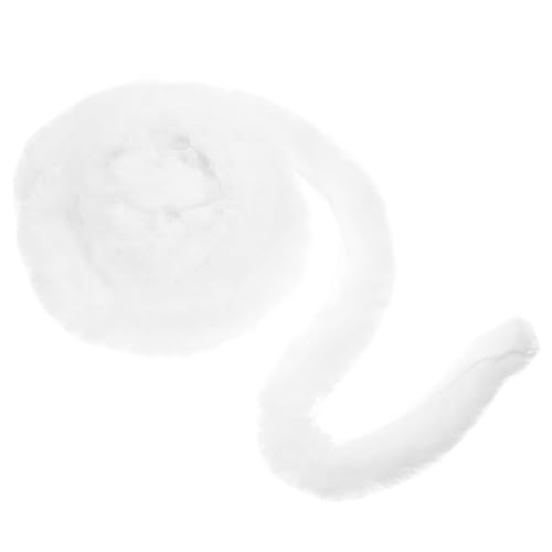 LIFKOME Kunstfell Band Weiß Flauschiges Faux Fur Ribbon Hautfreundlich Strapazierfähig für Weihnachtskostüme Mantelbesatz DIY Deko und Festliche Dekorationen von LIFKOME
