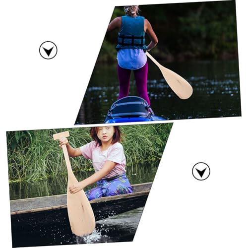 LIFKOME Leichtes Holzpaddel Robustes Bootspaddel mit Verstärkten Verbindungen Ergonomisch für Kanus Schlauchboote Kajaks und Holzflöße für Wassersport und Familienausflüge von LIFKOME
