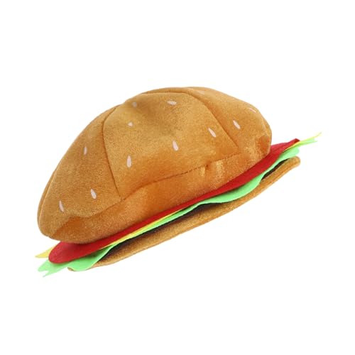 LIFKOME Lustiger Hamburger Hut Kreativer Stylischer Partyhut aus Hochwertigem für Karneval Kostümpartys und Mottopartys Bequem Leicht und Farbenfroh für Unvergessliche Auftritte von LIFKOME