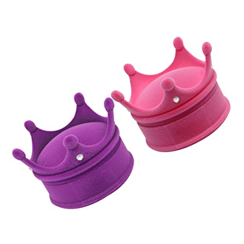 LIFKOME Luxuriöses Schmuck-organizer-set 2-teilig Schmuckschatullen in Kronenform Aufbewahrungsbox für Ohrringe für Besondere Anlässe von LIFKOME
