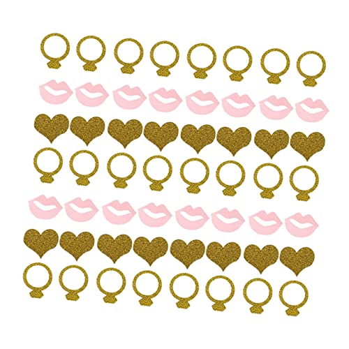 LIFKOME -Packungen Pack Herz Konfetti für Hochzeiten und Partys Lippen und Ringform Bunte Streudeko für Romantische Feiern für Valentinstag und Babypartys von LIFKOME