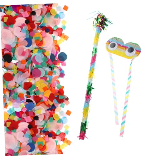 LIFKOME Pinata Spielset mit Bunter Augenbinde und Leichtes Partyzubehör für Jungen Geburtstagsfeier Farbigen Konfetti Lustiges Partyspiel für Jugendliche LIFKOME Pinata Spielset mit Bunter Augenbinde und Leichtes Partyzubehör für Jungen Geburtstagsfeier Farbigen Konfetti Lustiges Partyspiel für Jugendliche von LIFKOME