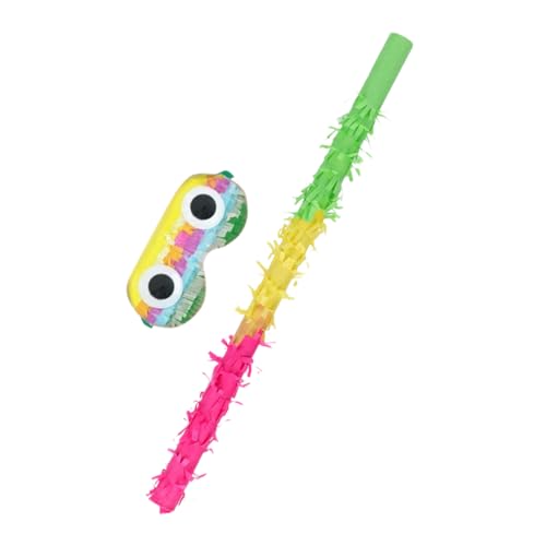 LIFKOME Pinata mit Stock und Augenbinde für Geburtstagsfeiern Buntes Partyzubehör für Erwachsene für Piñata Spiele und Festlichkeiten LIFKOME Pinata mit Stock und Augenbinde für Geburtstagsfeiern Buntes Partyzubehör für Erwachsene für Piñata Spiele und Festlichkeiten von LIFKOME