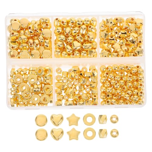 LIFKOME Plated Large Hole Plastic Spacer Beads für Schmuckherstellung Leichte Hypoallergene Zwischenperlen für DIY Armbänder Halsketten Basteln von LIFKOME