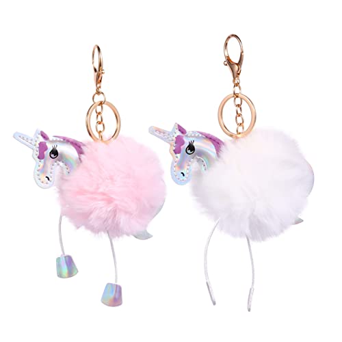 LIFKOME Plüsch Einhorn Schlüsselanhänger Alloy Keychain Anhänger Taschenanhänger Auto Schlüsselring Mädchen Frauen von LIFKOME