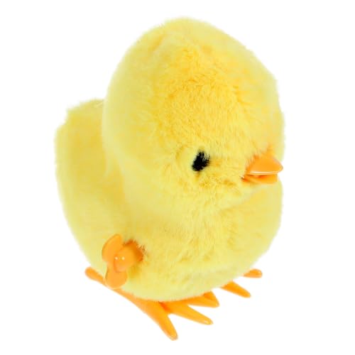 LIFKOME Plüsch Hühner Uhrwerk Springendes Hühnchen Mit Aufziehmechanismus Lustiges Plüsch Tierspielzeug Für Ostern Für Kleine Jungen von LIFKOME