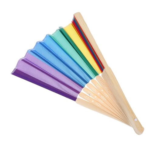 LIFKOME Regenbogen Faltfächer Bamboo Pride Handfächer Bunter Tragbarer Handgefertigter Fächer für Sommerpartys Lgbtq Hochzeiten Tanz und Festivaldekoration LIFKOME Regenbogen Faltfächer Bamboo Pride Handfächer Bunter Tragbarer Handgefertigter Fächer für Sommerpartys Lgbtq Hochzeiten Tanz und Festivaldekoration von LIFKOME