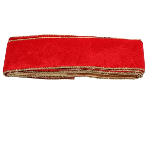 LIFKOME Rotes Samtband zum Basteln Geschenkband DIY Schleifenband für Geschenkverpackung Dekoration Haaraccessoires und Weihnachtsfest Leicht Zuschneidbar Vielseitig Verwendbar von LIFKOME