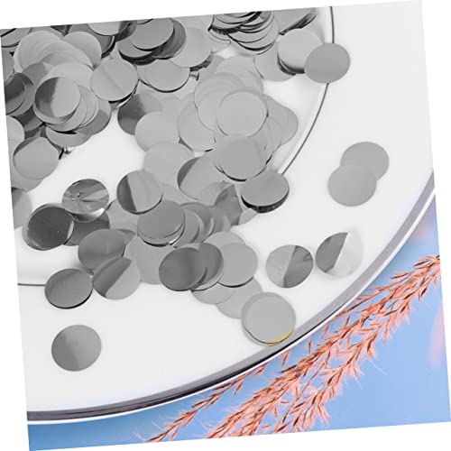 LIFKOME Rundes Aluminiumfolie Konfetti Silber Glänzende Tischstreuung Pailletten Ballonfüllung Wiederverwendbar Partydeko für Geburtstag Hochzeit Festival Feier von LIFKOME