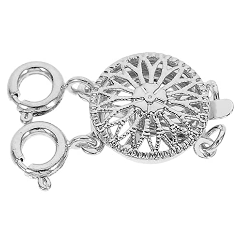 LIFKOME Schichtverschluss für Verstellbarer Karabinerverschluss Silber für Mehrlagige Schmuckkreationen DIY Zubehör für Individuellen Schmuck für Basteln von LIFKOME
