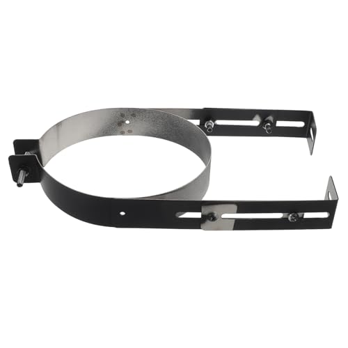 LIFKOME Schornsteinrohrhalterung Rohraufhänger-klemmen Rohrstützklemmen Rohrschellenhalterung Rohrschelle Aus Metall Auspuffschelle Schornsteinhalterung Rostfreier Stahl Black von LIFKOME
