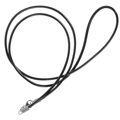 LIFKOME Schwarze Geflochtene Wachsschnur Für Halsketten Mit Edelstahlverschluss DIY Schmuckherstellung Halskettenschnüre Für Herren Und Langlebig Und Vielseitig von LIFKOME