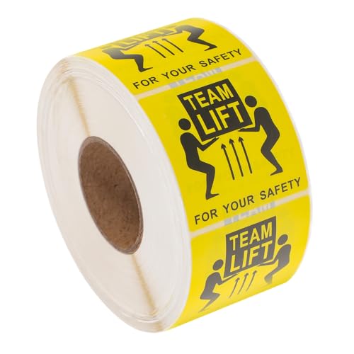 LIFKOME Schwerlast Warnaufkleber Team Lift Versandetiketten Rolle Selbstklebend Hohe Haftung für Transport Lager Verpackung von LIFKOME