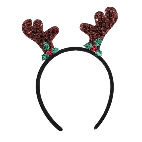 LIFKOME Sequin Antler Headband Für Weihnachten Glitzerndes Haaraccessoire Mit Für Weihnachtsfeiern Kostüme Und Festliche Anlässe von LIFKOME