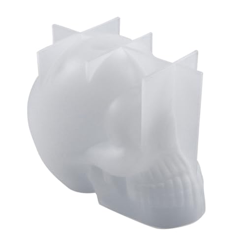 LIFKOME Silicone Skull Adornment Mold für Diy Halloween Dekoration Epoxidharz Gießform für Kreative Handwerksprojekte Einfach zu Reinigen und Langlebig Geeignet für Kerzen und Mehr von LIFKOME