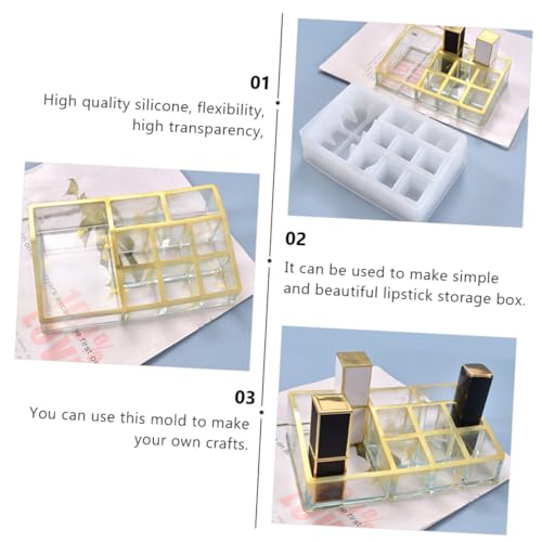 LIFKOME Silikonform DIY Lippenstift Aufbewahrungsbox Flexibel Transparent Epoxidharz Form Schmuckschatulle Bastelset Praktisch Modisch LIFKOME Silikonform DIY Lippenstift Aufbewahrungsbox Flexibel Transparent Epoxidharz Form Schmuckschatulle Bastelset Praktisch Modisch von LIFKOME