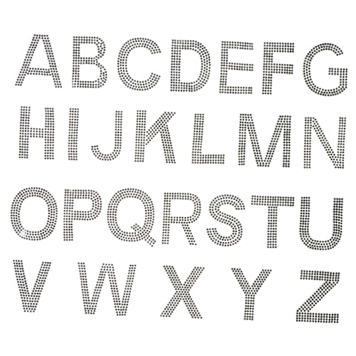 LIFKOME Strass Buchstaben Aufnäher zum Aufbügeln Glitzer Patches für DIY Kleidung Jeans Taschen Personalisieren und Reparieren Selbstklebend und Einfach Anzubringen von LIFKOME