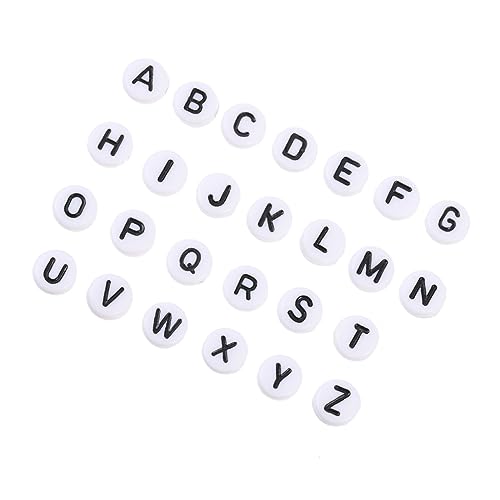 LIFKOME Teiliges Acryl Buchstaben Perlen Flache Runde Alphabet Anhänger Perlen DIY Schmuck Bastelperlen für Sichere Geruchsfreie Bastelperlen für Armbänder und Kreative Wortkombinationen von LIFKOME