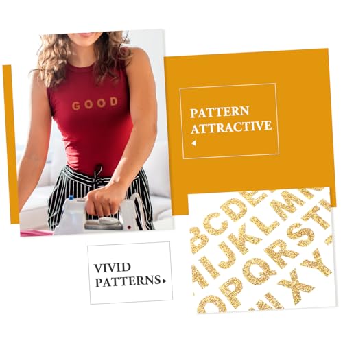 LIFKOME Teiliges Bügelapplikationen mit Strass Alphabet Patches Bestickte DIY Aufnäher für Kleidung und Taschen Goldfarbene Glitzernde Bügelflicken für Individuelle Textilgestaltung von LIFKOME