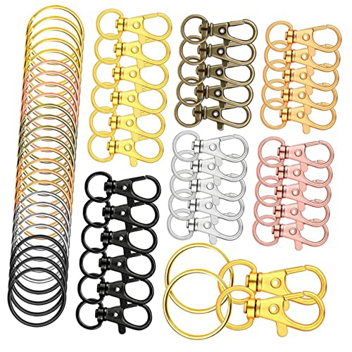 LIFKOME Teiliges DIY Schlüsselanhänger Bunte Drehbare Karabinerverschlüsse Robust Langlebig für Schmuck Handtaschen Ketten Schmuckherstellung Zubehör von LIFKOME