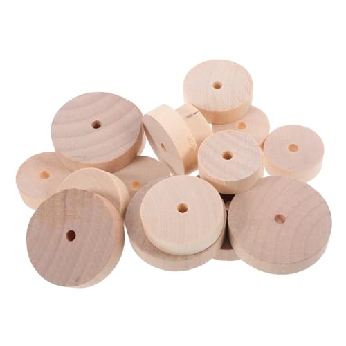 LIFKOME Teiliges Holzräder Modellbau mit Robuste DIY holzräder für Spielzeugautos Miniaturfahrzeuge Kinderbasteln und Pädagogische Technikprojekte von LIFKOME