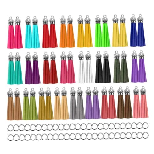LIFKOME Teiliges Leder Quasten Schlüsselanhänger Bunte Fransen für DIY Basteln Langlebige Schlüsselanhänger Anhänger für Taschen Schmuck Partygeschenke von LIFKOME