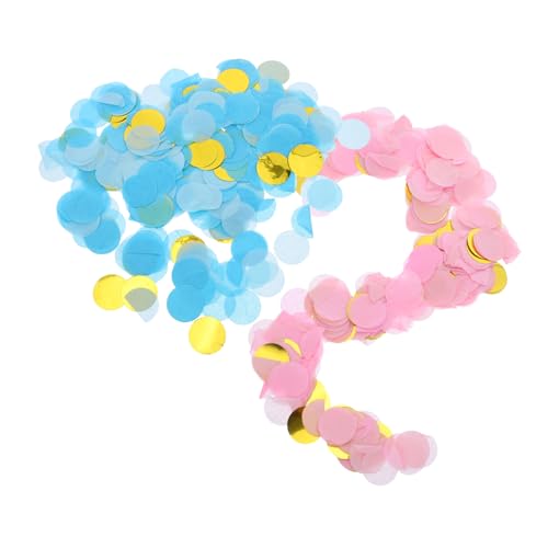 LIFKOME Teiliges Rundes Gender Reveal Konfetti aus Papier Blau Buntes Streudeko für Shower Weiche Farben Reißfest Babyparty Dekoration von LIFKOME