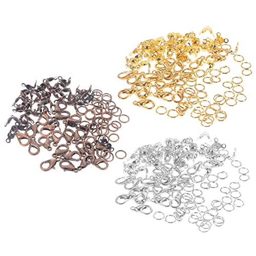 LIFKOME Teiliges Schmuckherstellungs mit Karabinerverschlüssen Biegeringen und Endkappen Gold Silber und Rotkupfer für DIY Halsketten Armbänder und Schmuckprojekte von LIFKOME