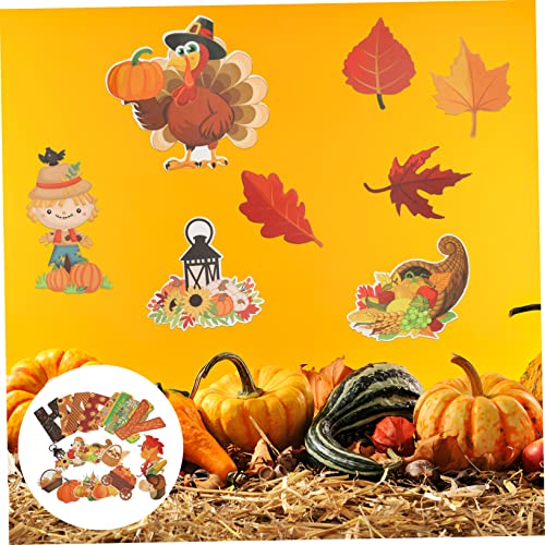 LIFKOME Thanksgiving Papier Dekoration Herbstliche Papierschneide Dekorationen Diy Material für Klassenzimmer Pinnwand Herbstfest Party Zubehör von LIFKOME