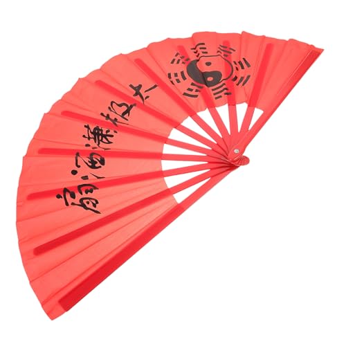 LIFKOME Traditioneller Tai Chi Handfächer mit Rotem Kunststoffrahmen Geräuschvoller Kung Fu Tanzfächer für Bühnenperformance Langlebig Multifunktional für Fitness und Kampfkunst LIFKOME Traditioneller Tai Chi Handfächer mit Rotem Kunststoffrahmen Geräuschvoller Kung Fu Tanzfächer für Bühnenperformance Langlebig Multifunktional für Fitness und Kampfkunst von LIFKOME