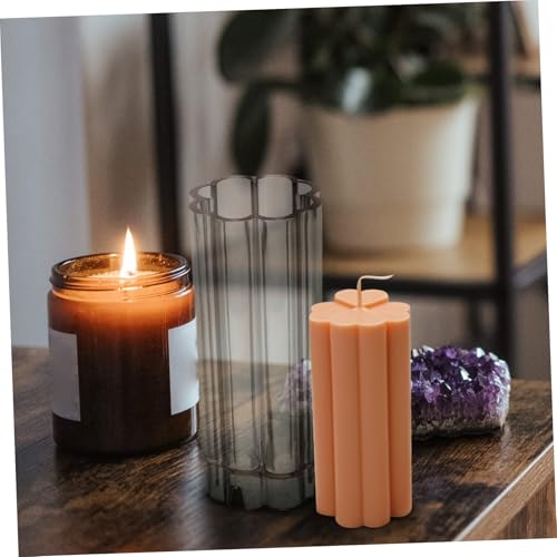LIFKOME Transparente Kerzengießform Geometrisch Säulenform aus Acryl Wiederverwendbar Antihaftbeschichtet für Handgemachte Duftkerzen Seifen und Wachskerzen DIY Kleine von LIFKOME