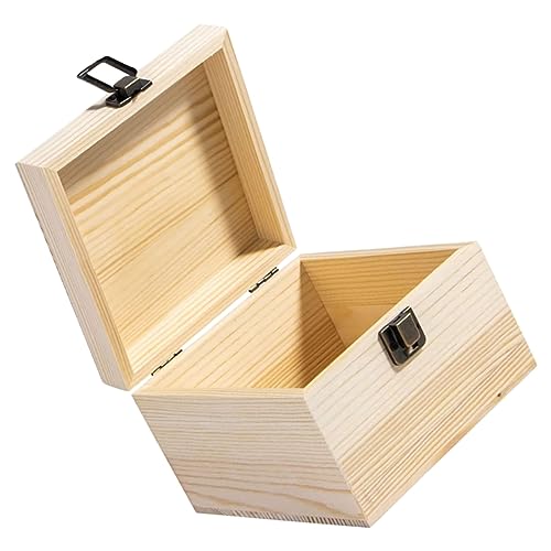 LIFKOME Unfertige Holz Aufbewahrungsbox Mit Schloss DIY Schmuckkästchen Für Kinderzimmer Und Büro Robustes Material Gestaltungsmöglichkeiten von LIFKOME