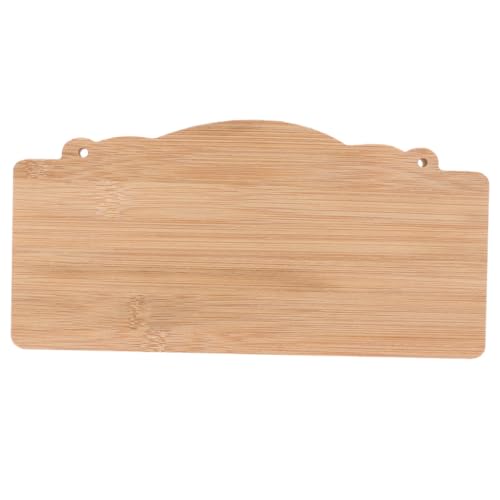 LIFKOME Unfertiges Hängendes Holzschild mit Zwei Löchern Rechteckige Blanko Holztafel zum Beschriften DIY Bastelset für Türschild Ladendekoration und Garten von LIFKOME