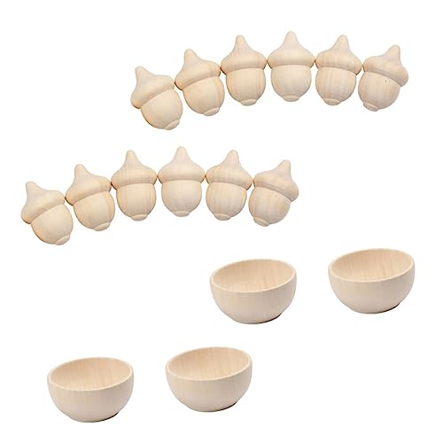 LIFKOME Unfertiges Holzschalen und Bastelset Teilig DIY Kreativspielzeug für Natürliches Holzmaterial Handbemalbar Fördert Fantasie und Dekoration Zuhause von LIFKOME