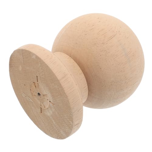 LIFKOME Unlackierte Massivholz Kugel-endkappe für Geländer und Treppenpfosten Rustikaler Holzpfosten-aufsatz Vielseitiger DIY Holzpfosten Dekorationskopf für Innen Außenbereich Natürliche von LIFKOME