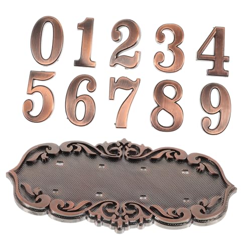 LIFKOME Vintage Türschild Hausnummer aus Robustem Material Wetterfest und Langlebig mit Einfachem Montage design Stilvoll für Wohnhäuser Villen und Büroeingänge Klassischer Vintage look von LIFKOME