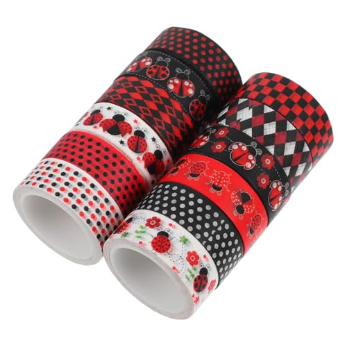 LIFKOME Washi Tape Teilig Ladybug Muster Dekoratives Klebeband für DIY Handwerk Scrapbooking Journaling Bastelpapier Masking Tape Geschenkideen für Party Dekoration LIFKOME Washi Tape Teilig Ladybug Muster Dekoratives Klebeband für DIY Handwerk Scrapbooking Journaling Bastelpapier Masking Tape Geschenkideen für Party Dekoration von LIFKOME