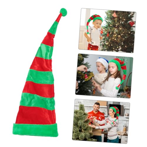 LIFKOME Weihnachts Zipfelmütze mit Pompon Leichter Sicherer Elf Kostümhut für Erwachsene und Kreative Partydekoration für Festliche Anlässe und Themenfeiern von LIFKOME